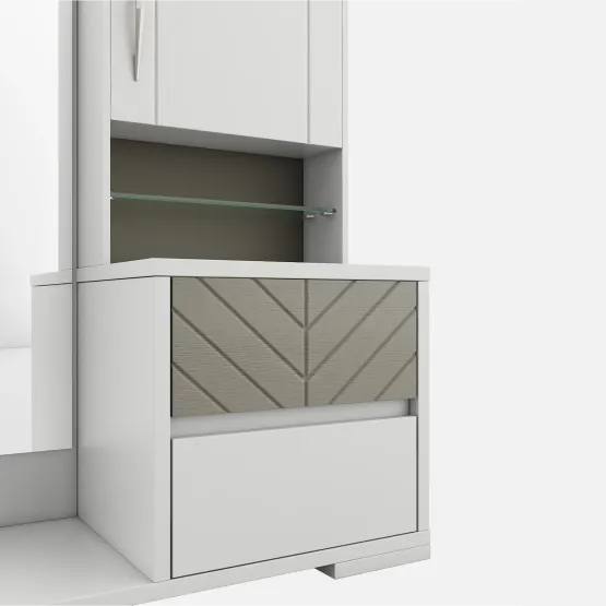 Alaska Dressing Table V2-high Gloss White