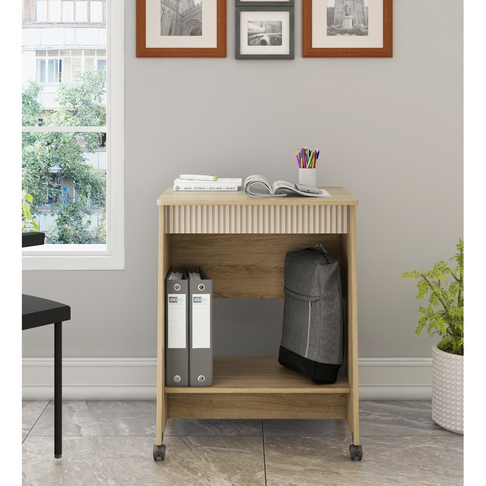 Study Table Alex 01 - Santano Oak & Bamboo Flute