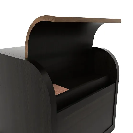 Amazon Bedside Table - Natural Wenge Woodpore