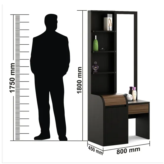 Amazon Dressing Table - Natural Wenge Woodpore