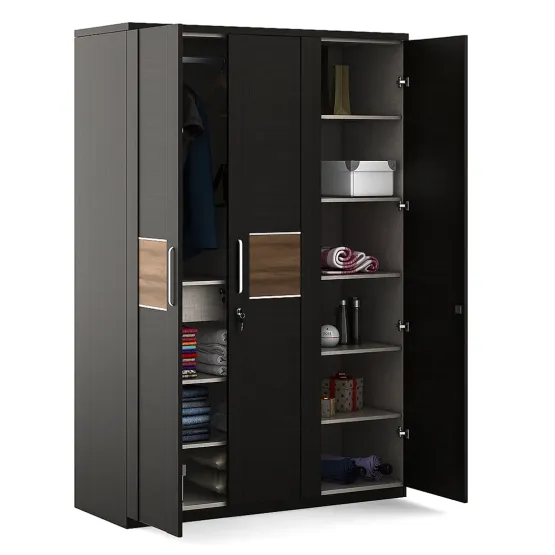 Amazon 3 Door Wardrobe - Natural Wenge Woodpore