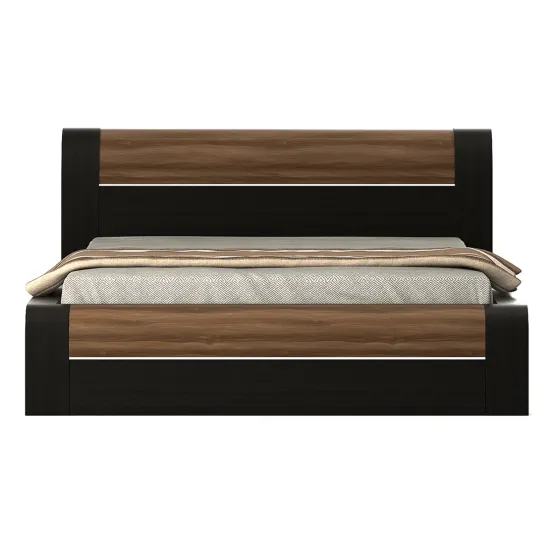 Amazon Queen Bed With 3/4 Lift On - Natural Wenge