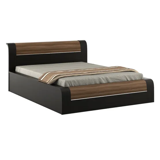 Amazon Queen Bed With 3/4 Lift On - Natural Wenge