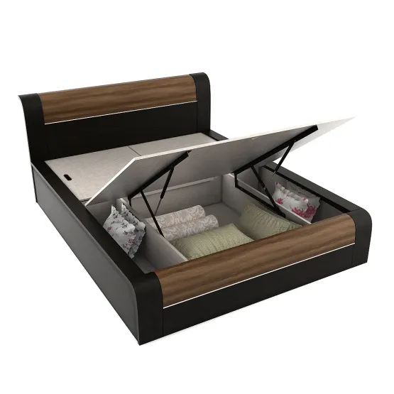 Amazon Queen Bed With 3/4 Lift On - Natural Wenge