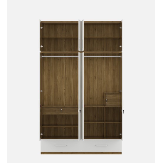 Apex 4 Door Wardrobe Without Mirror With Loft - Frosty White
