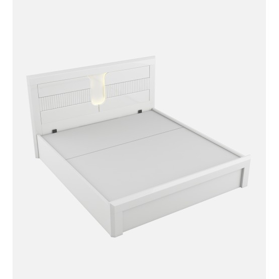 Arctic King Bed Full Lifton With Top Panel - High Gloss White