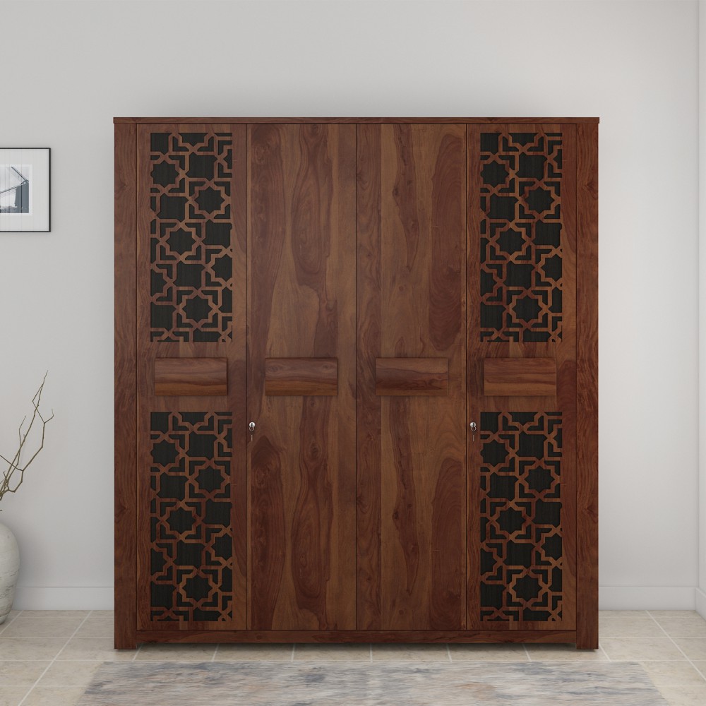 Artisan 4 Door Wardrobe Without Mirror- Sheesham