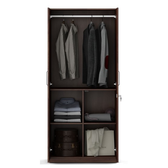Asta 2 Door Wardrobe W/o Mirror - Sheesham