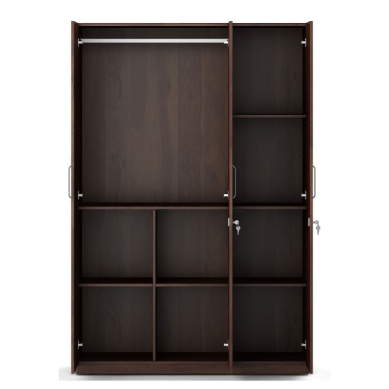 Asta 3 Door Wardrobe W/o Mirror - Sheesham