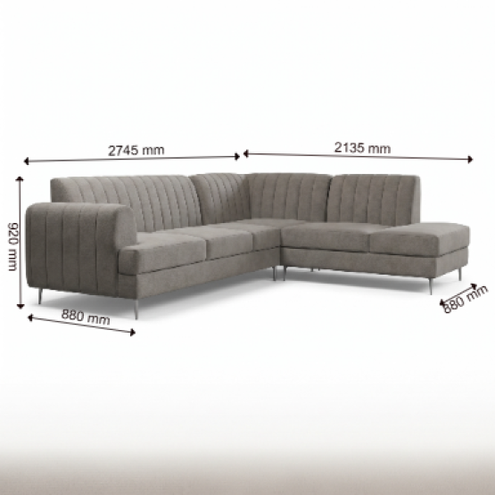 Spacewood Aston L Shape Sofa In Fabric - Af 707