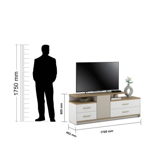 Base Tv Unit Stanley - Kingston White