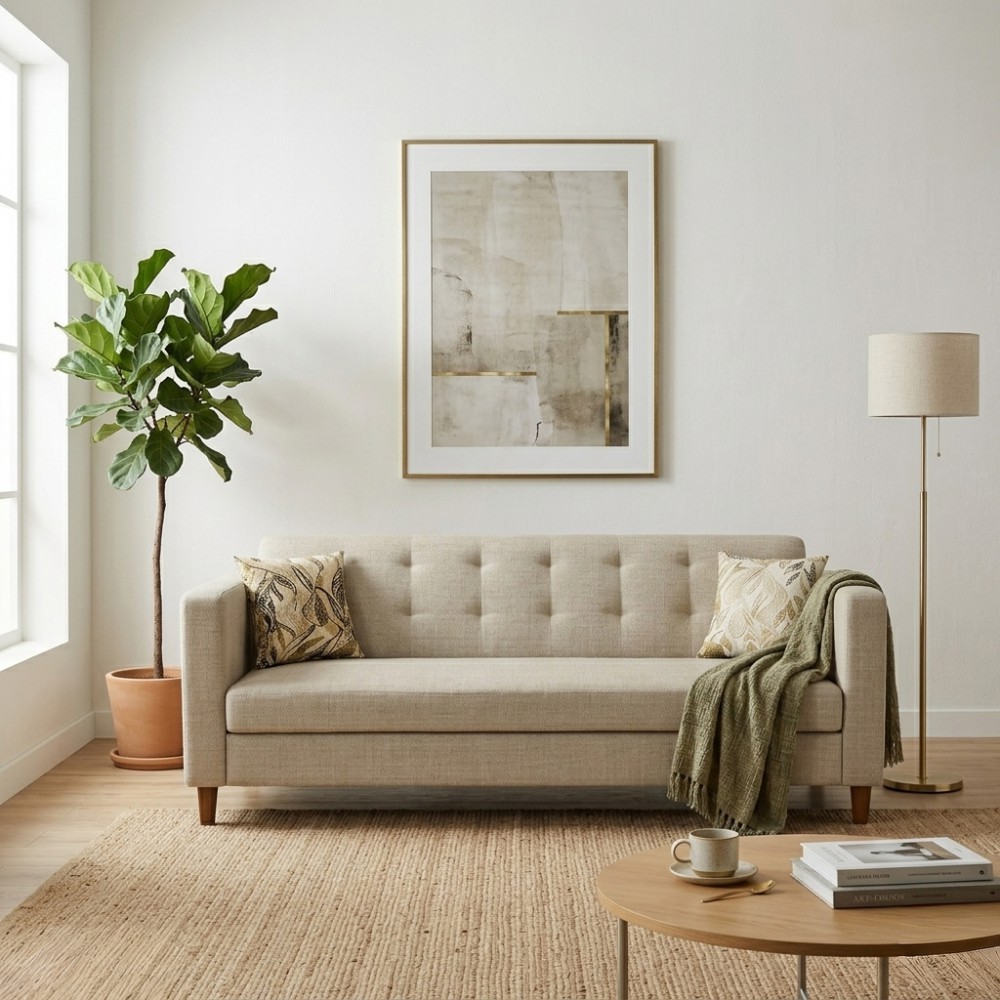 Spacewood Carlos 3 Seater Sofa  In Fabric - Af 706