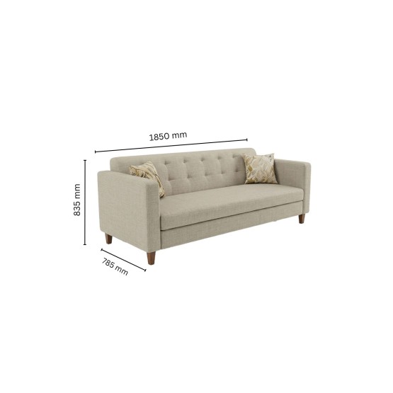 Spacewood Carlos 3 Seater Sofa  In Fabric - Af 706