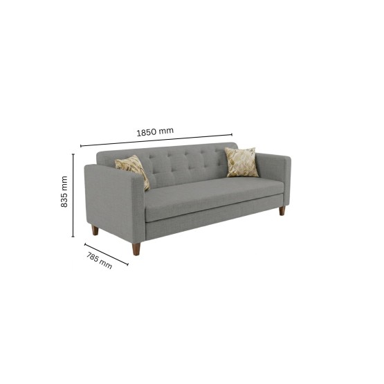 Spacewood Carlos 3 Seater Sofa  In Fabric - Af 707