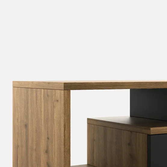 Center Table Ct 101 In Classic Oak & Slate Grey