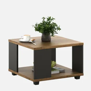 Center Table Ct 102 In Classic Oak & Slate Grey