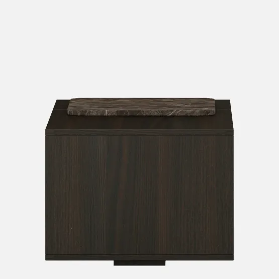 Center Table Ct 106 In Fumed Oak & Brown Marble