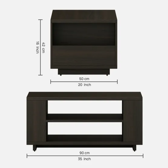 Center Table Ct 110 In Fumed Oak