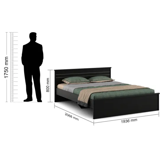 Carnival V3 King Bed Without Storage - Natural Wenge Woodpore