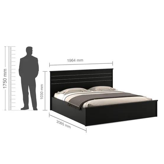 Carnival V2  King Bed With 3/4 Lifton - Natural Wenge Woodpore