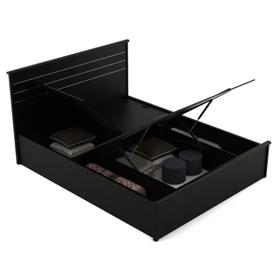 Carnival V2 Queen Bed With 3/4 Lifton - Natural Wenge Woodpore