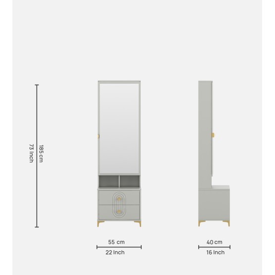 Casper Dressing Table - Pumic Grey