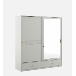 Casper 2 Door Slider Wardrobe - Pumic Grey