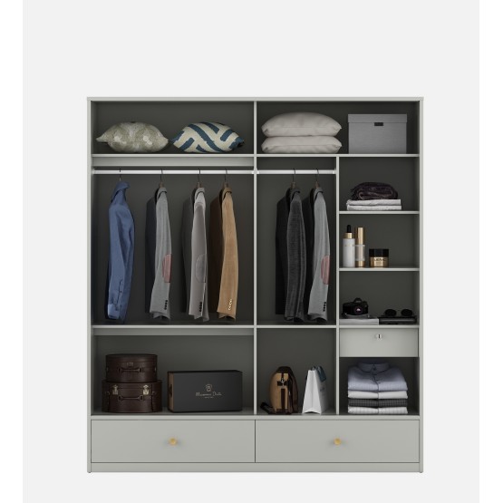 Casper 2 Door Slider Wardrobe - Pumic Grey