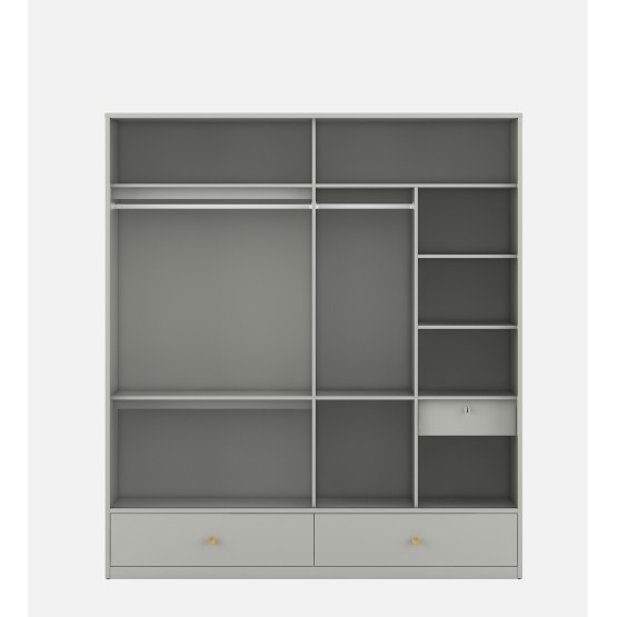 Casper 2 Door Slider Wardrobe - Pumic Grey
