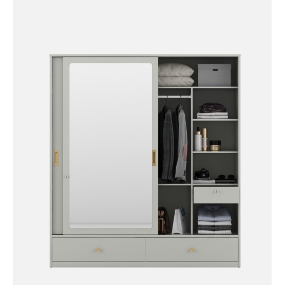 Casper 2 Door Slider Wardrobe - Pumic Grey