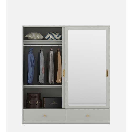 Casper 2 Door Slider Wardrobe - Pumic Grey