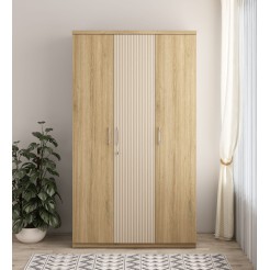 Cleo 3 Door Wardrobe-santana Oak & Bamboo Flute
