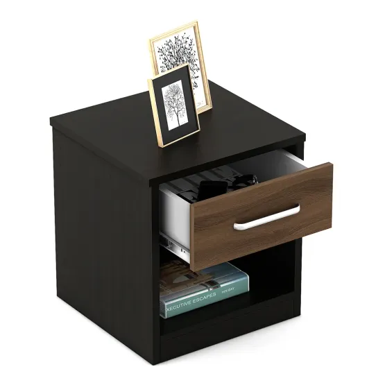 Cosmos Bedside Table - Natural Wenge Woodpore