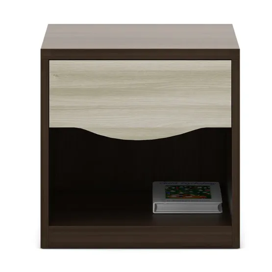 Crescent Bedside Table - Mol-acacia Dark Woodpore