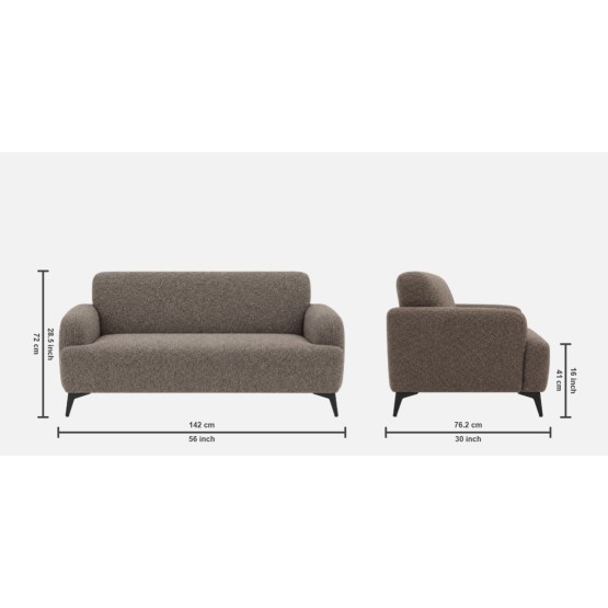 Spacewood Datsun 2 Seater Sofa  In Fabric - Sh 711
