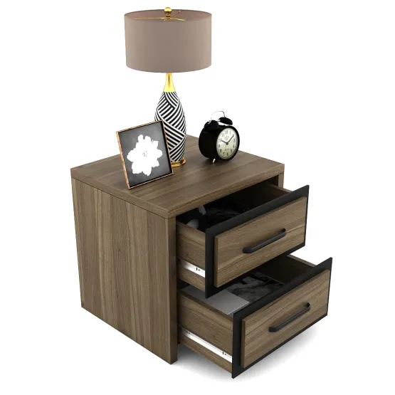 Dublin Bedside Table - Lyon Walnut
