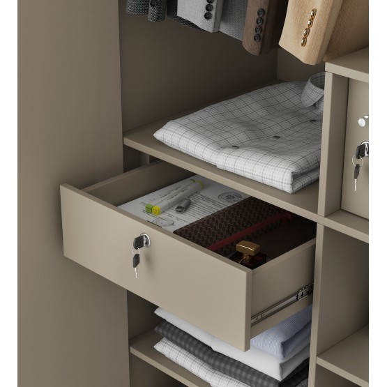 Eternia 3 Door Wardrobe-modern Ash