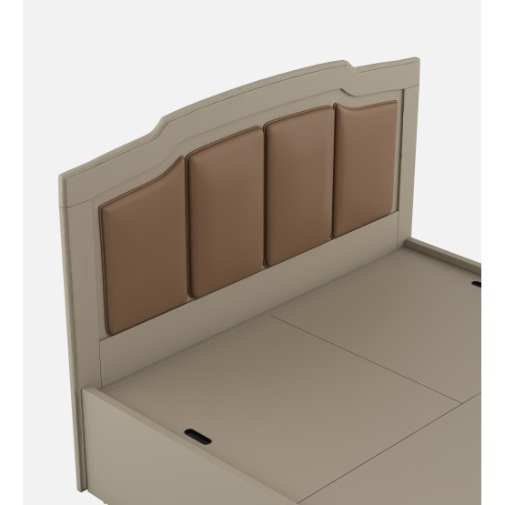 Eternia Queen Bed With 3/4 Lift On-modern Ash