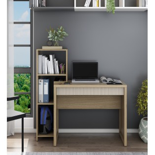 Study Table Evox - Santano Oak & Bamboo Flute