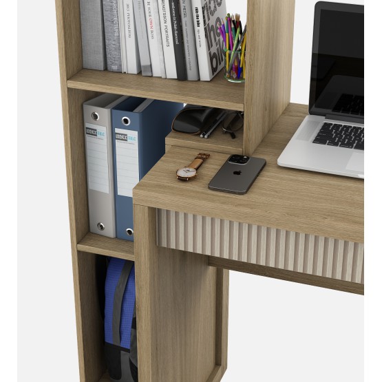 Study Table Evox - Santano Oak & Bamboo Flute