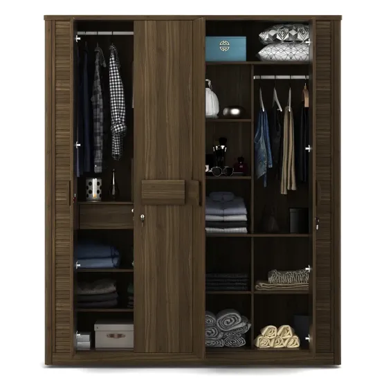Emperor / Proton 4 Door Wardrobe - Lyon Walnut