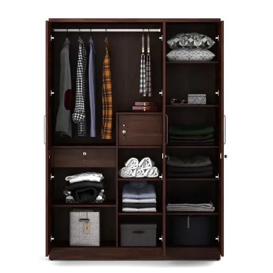 Grace 3 Door Wardrobe Without Mirror-sheesham