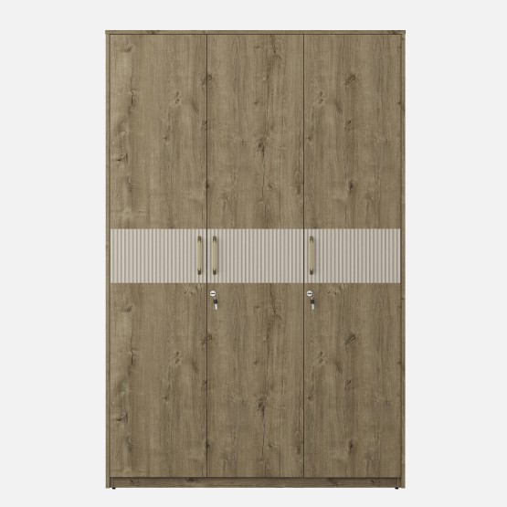 Gloria 3 Door Wardrobe- Sebastain Oak