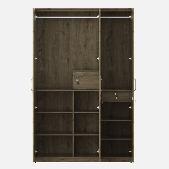 Gloria 3 Door Wardrobe- Sebastain Oak