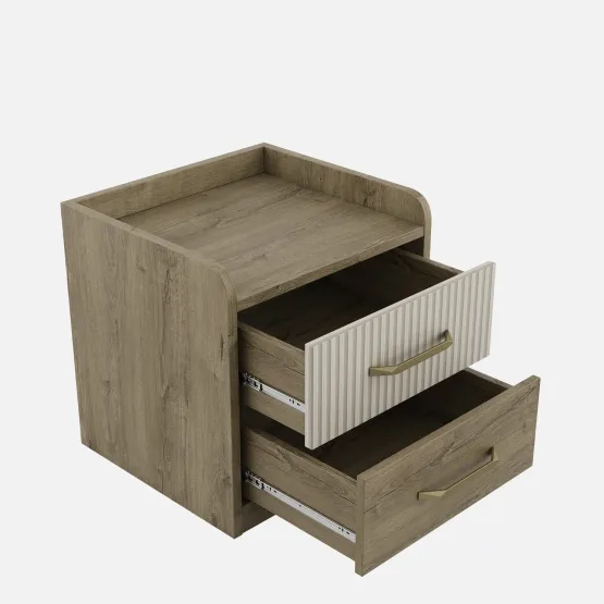 Gloria Bedside Table - Sebastian Oak