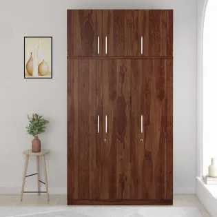 Grace 3 Door Wardrobe Without Mirror With Loft -sheesham