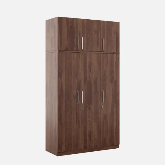 Grace 3 Door Wardrobe Without Mirror With Loft -sheesham