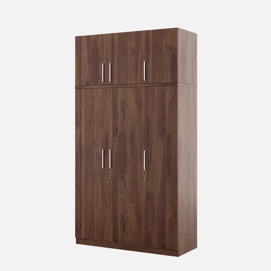 Grace 3 Door Wardrobe Without Mirror With Loft -sheesham