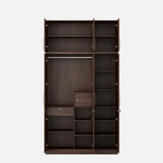 Grace 3 Door Wardrobe Without Mirror With Loft -sheesham