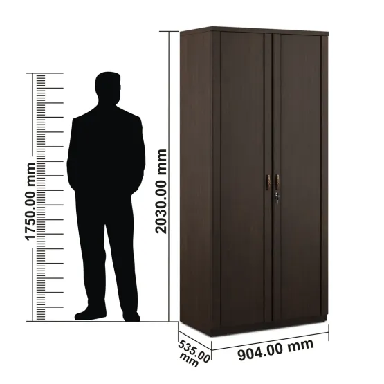 Harmony 2 Door Wardrobe Without Mirror - Vermount - Woodpore
